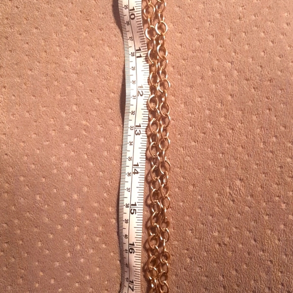 Oversized Conversion Chain/Link Necklace Gold Tone Cable 17½" - Picture 7 of 7